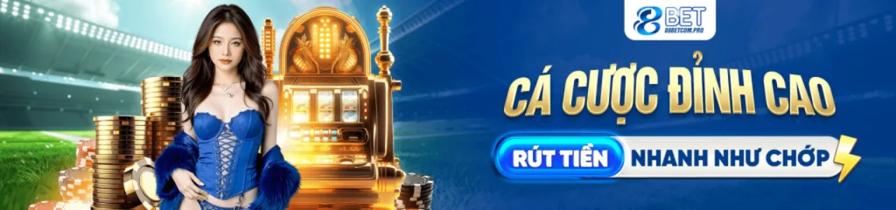 Hình ảnh banner nổ hũ f8bet nét với biểu tượng jackpot và sự phấn khích